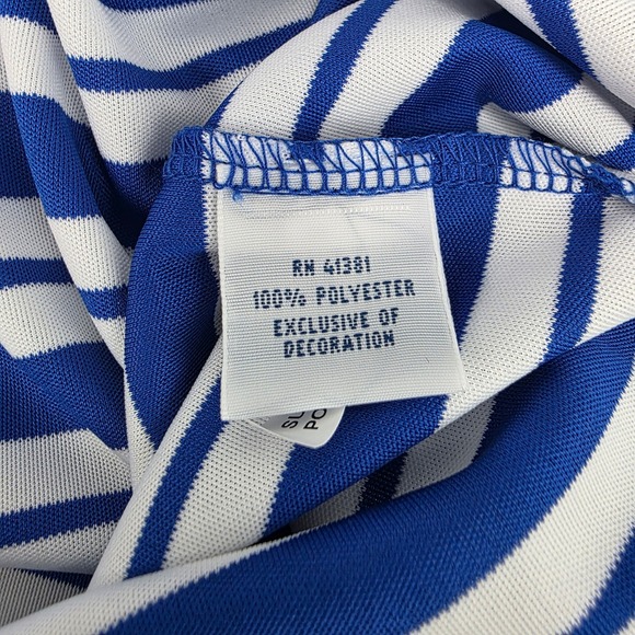 NEW Polo Golf Ralph Lauren 2015 US Open Chambers Bay Polo Womens M Blue Striped - Picture 5 of 7